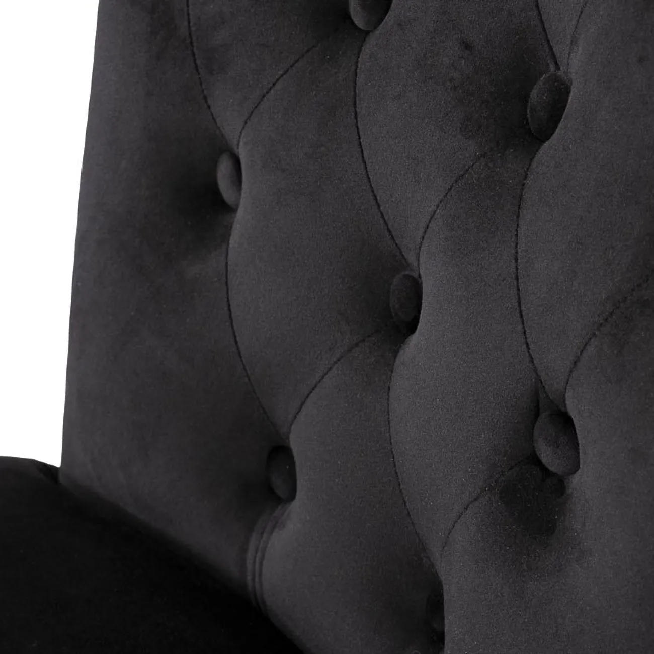 Стул велюровый черный с кольцом 597-2K-ЧЕРНЫЙ-Riv100 от LaLume