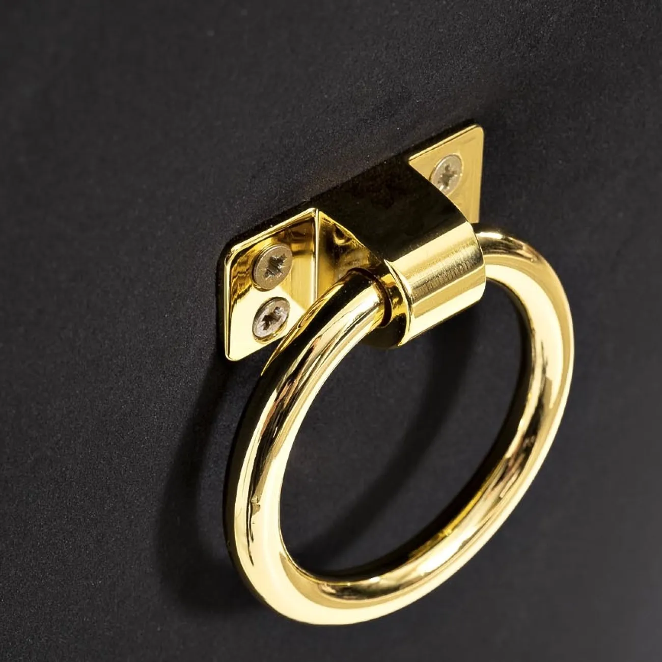 Стул велюровый черный с кольцом 597-2K-ЧЕРНЫЙ-Riv100 от LaLume