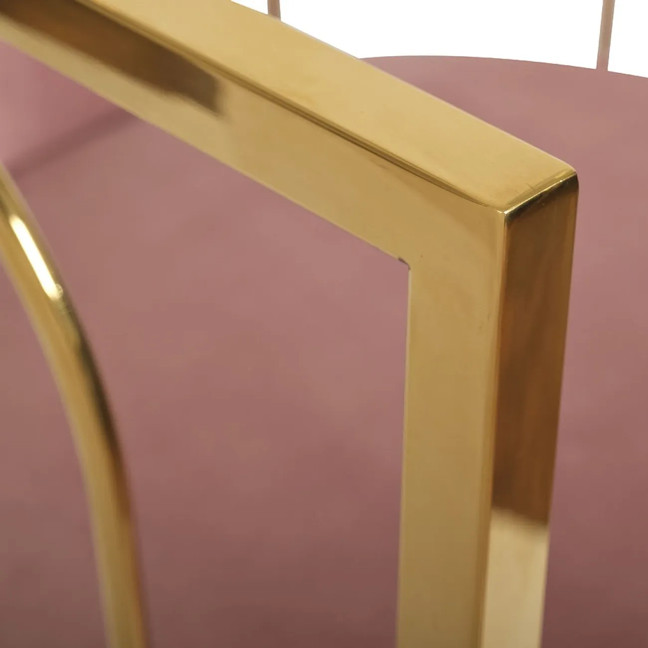 Стул велюровый розовый/золото GY-DC8352GOLD-PK от LaLume