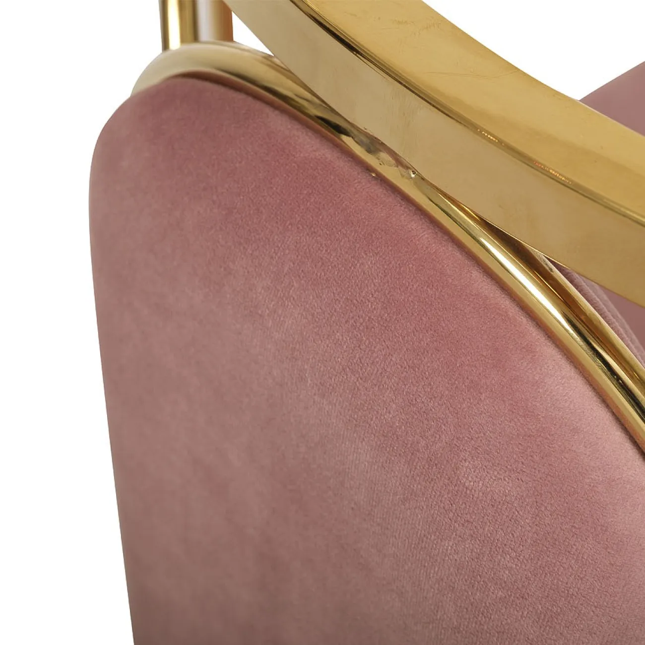 Стул велюровый розовый/золото GY-DC8352GOLD-PK от LaLume