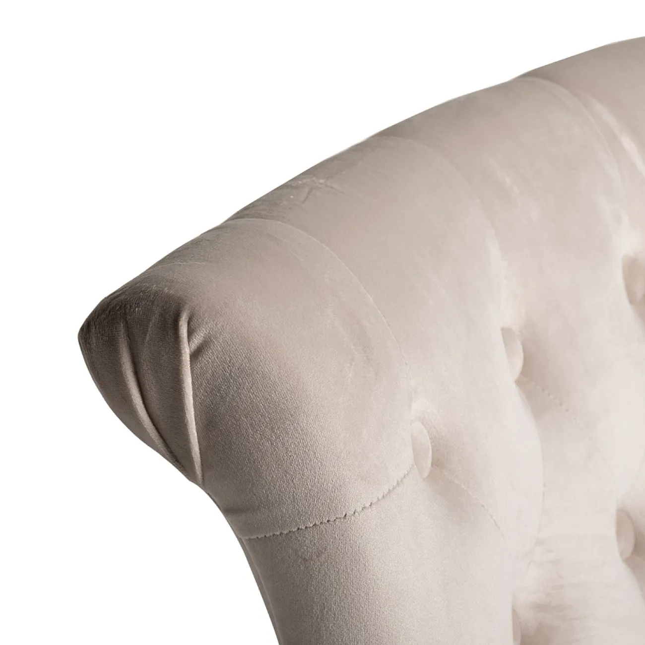 Стул велюровый бежевый (коричневые ножки) 597-2K-КРЕМОВЫЙ-Riv21 от LaLume