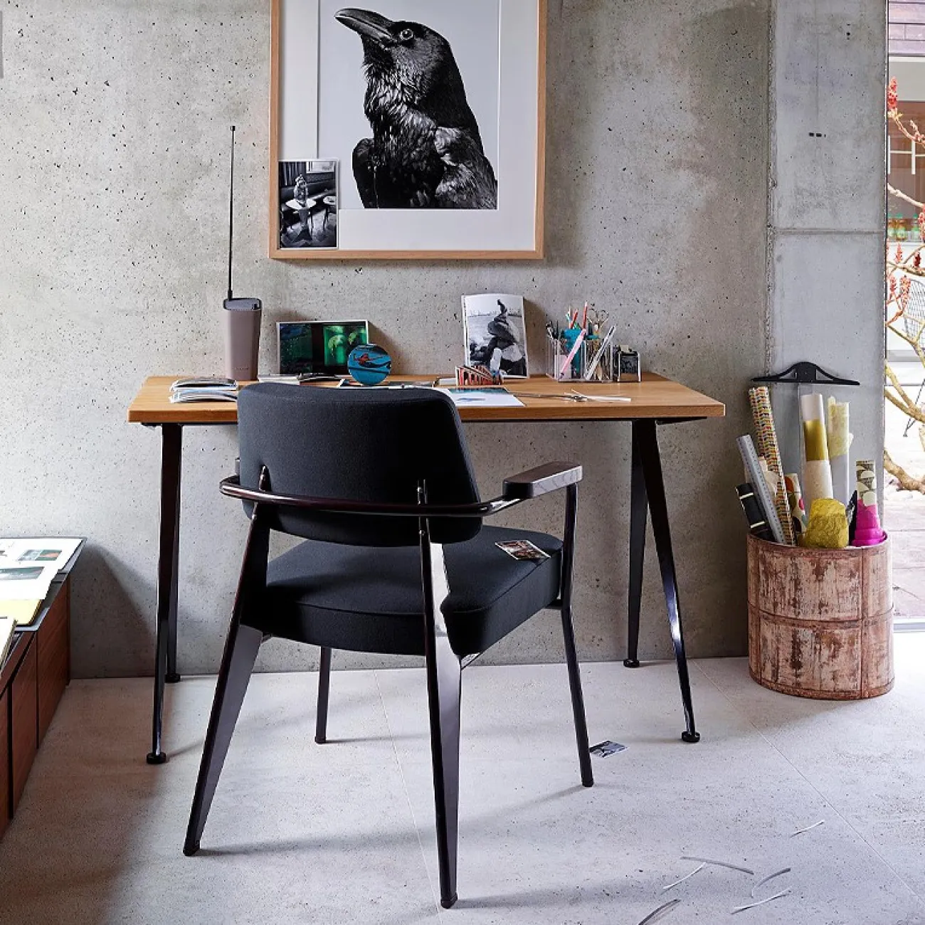 Скандинавский дизайнерский обеденный стул/кресло в стиле милитари LaLume-ST00166