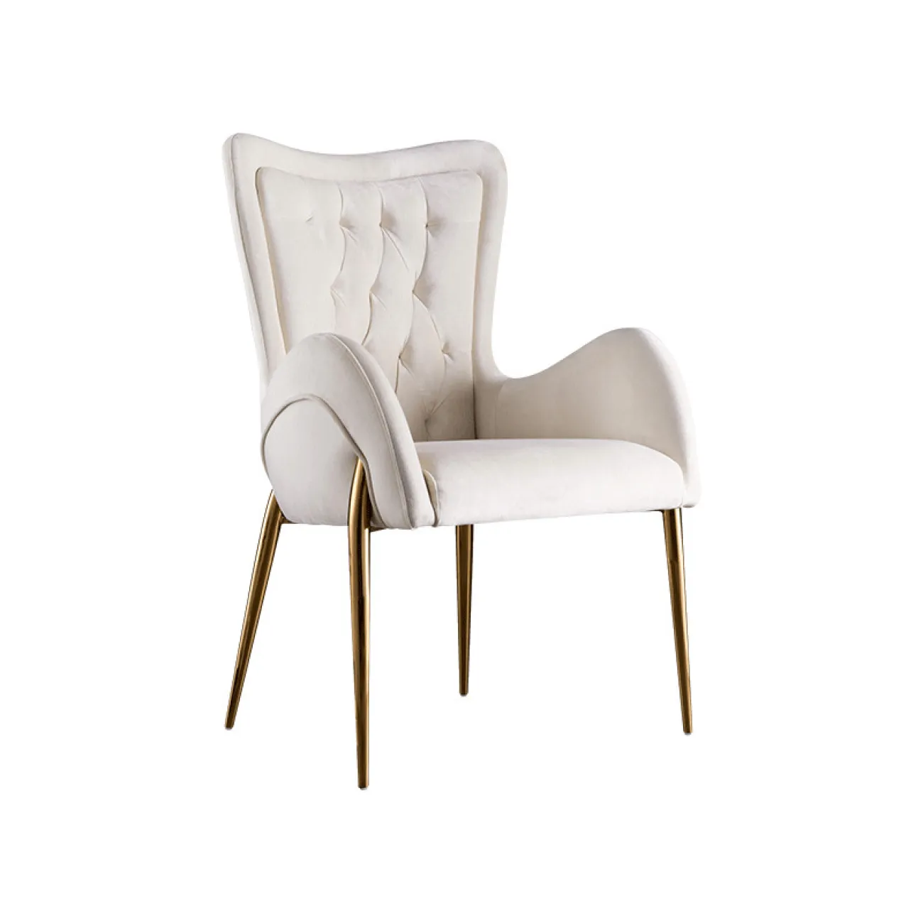 Роскошный белый кожаный стул LaLume MB20976-23