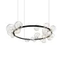 Потолочная кольцевая люстра с асимметрично расположенными стеклянными плафонами разного диаметра IONA C WIDE от LaLume