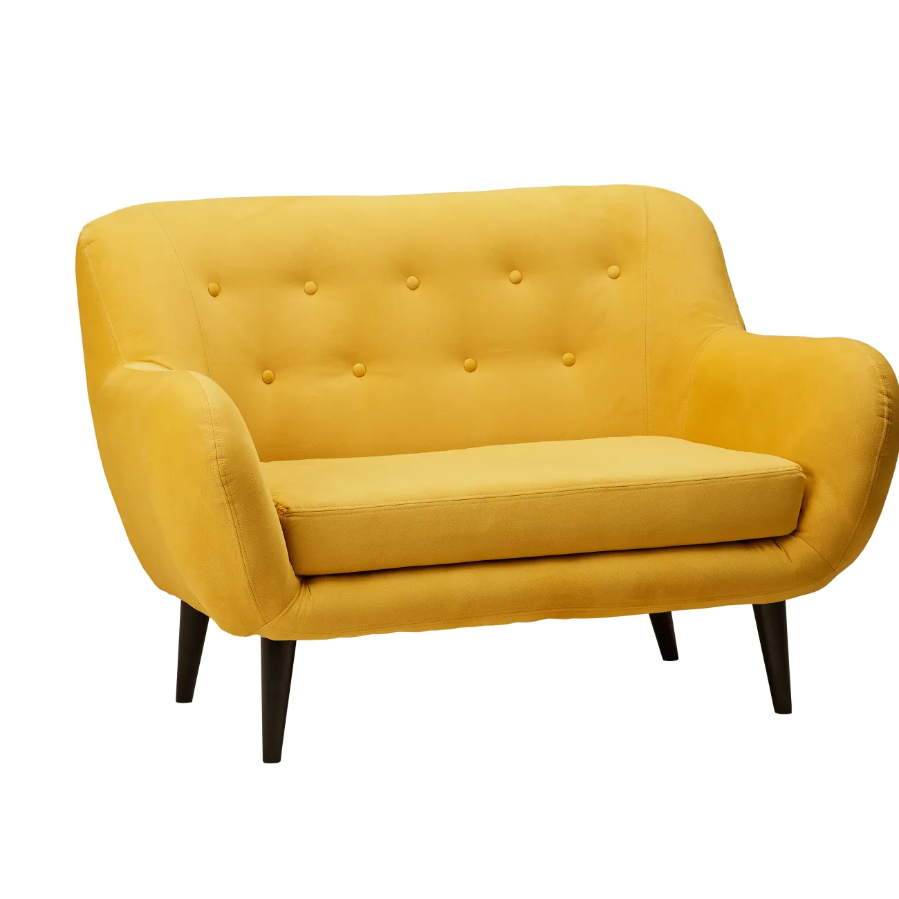 Эксклюзивный дизайн и комфорт: 2-х местный желтый прямой диван Maserati Yellow