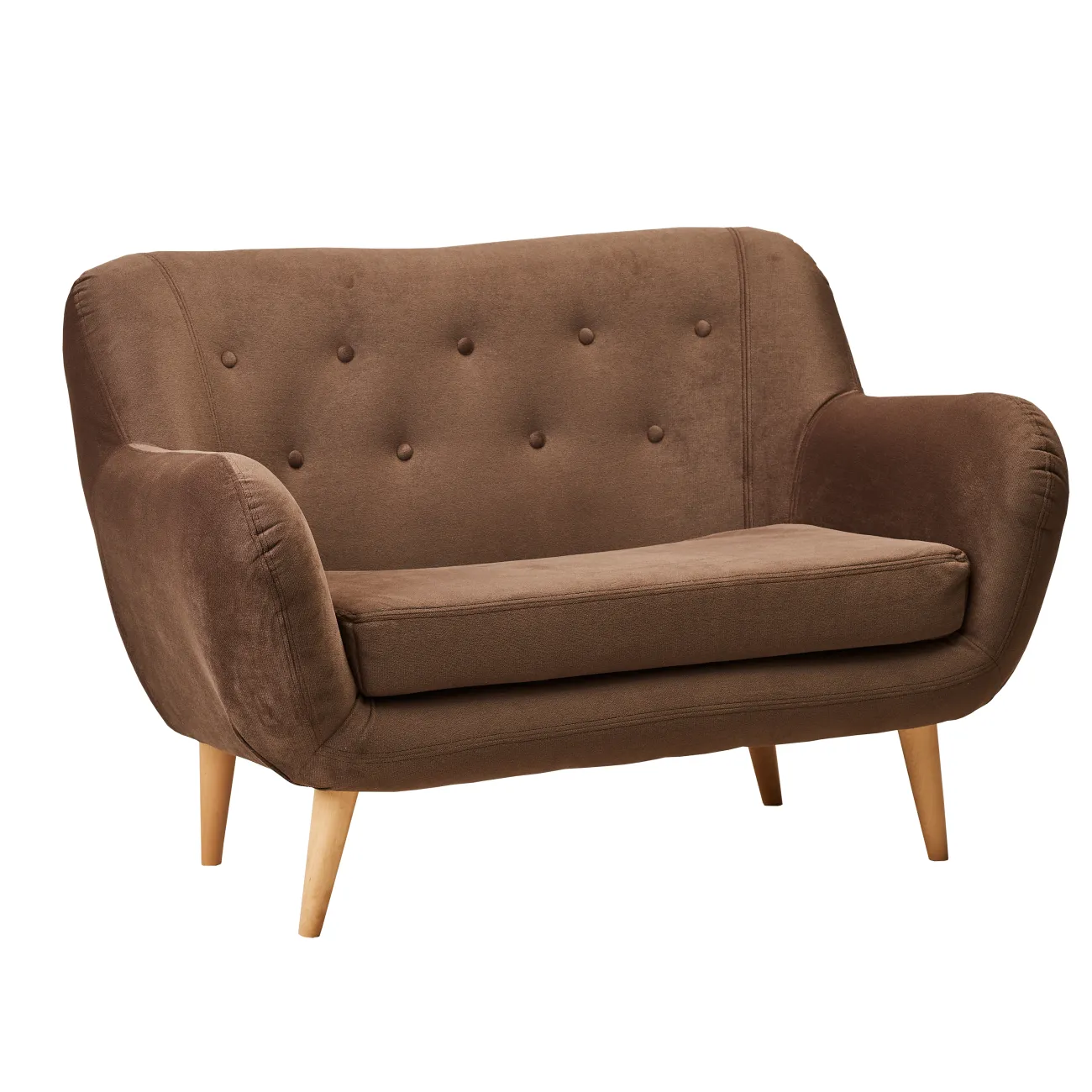 Уютный и стильный: 2-х местный прямой диван Элефант в светло-коричневом цвете Galaxy Light Brown