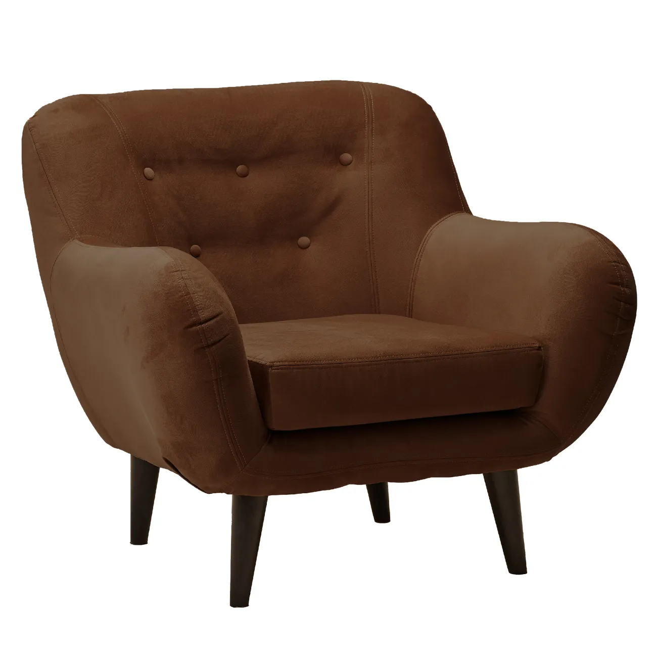 Уютное и стильное кресло Элефант в темно-коричневом оттенке Maserati Brown