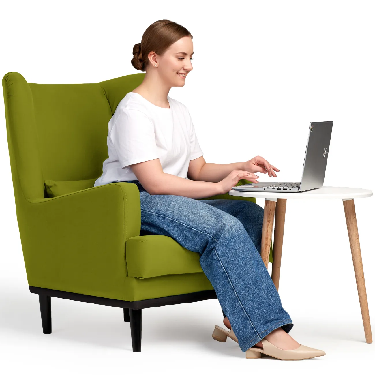 Уютное и стильное кресло Оскар в зеленом цвете от Zara - идеальное решение для вашего дома!