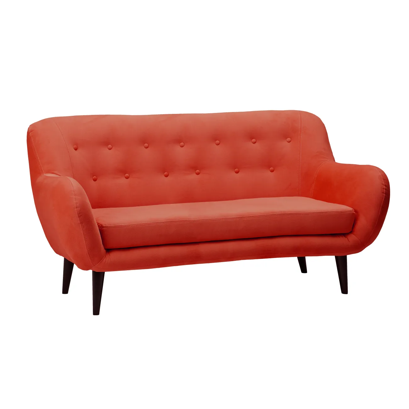 Очаровательный 3-х местный диван Элефант в оранжевом цвете Maserati Orange для стильного интерьера