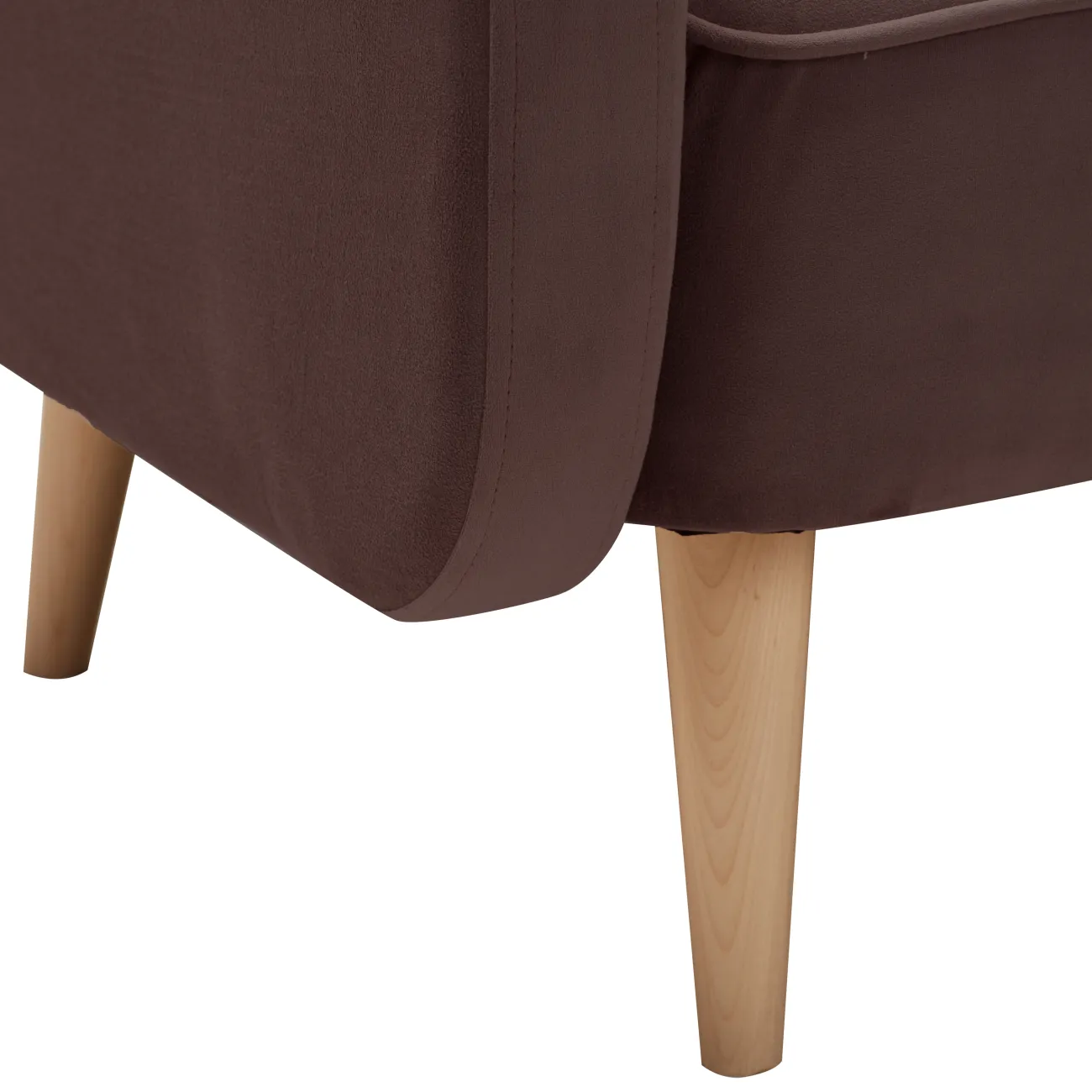 Уютный и стильный: прямой диван Малютка коричневого цвета зарабраун