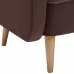 Прямой диван Малютка коричневый zarabrown