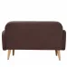 Прямой диван Малютка коричневый zarabrown