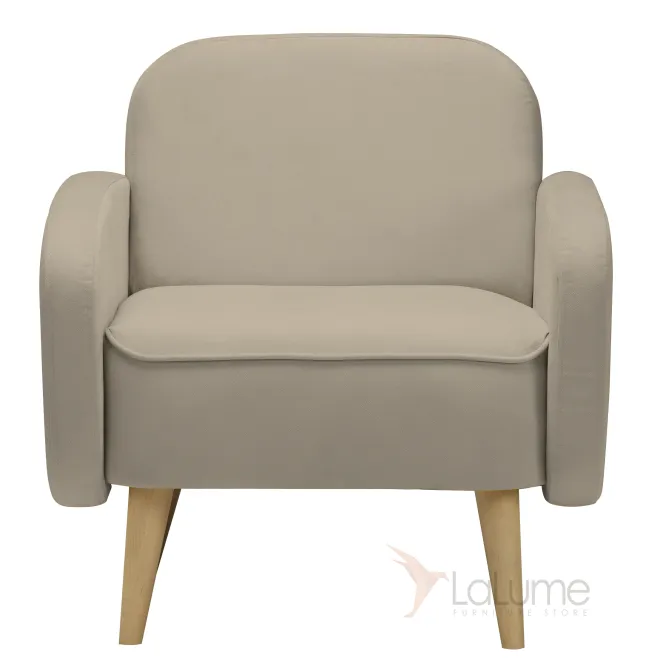 Элегантное и комфортное кресло Малютка в цвете бежевого масерати-камела Элегантное и комфортное кресло Малютка в цвете бежевого масерати-камела