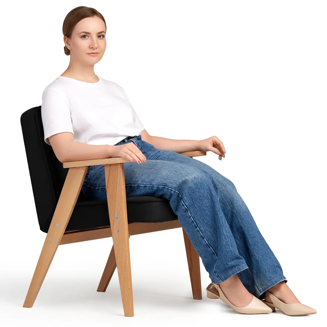 Удобство и стиль в одном: кресло Несс черного цвета Zara Black 37