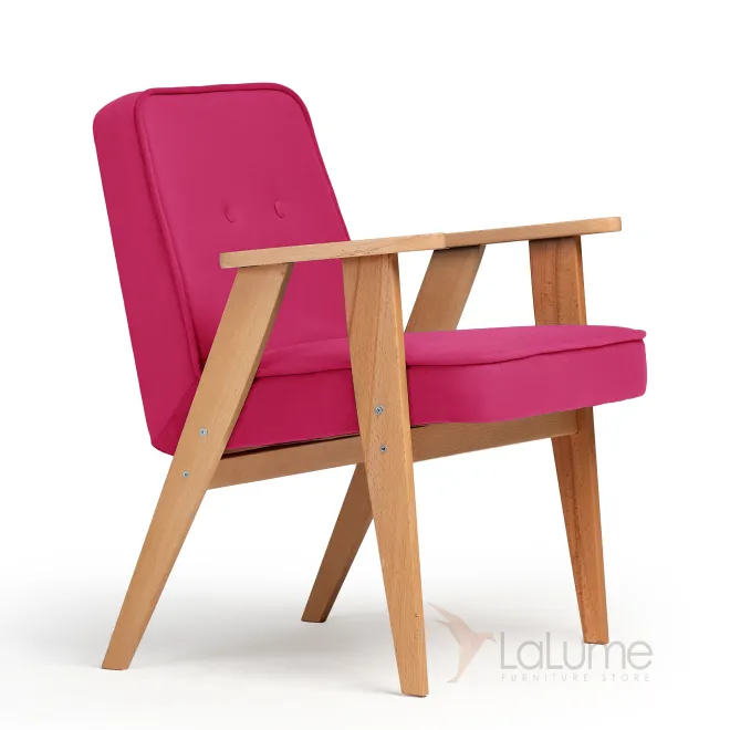 Уютное и стильное кресло Несс в розовом цвете от Zara Bordo 84