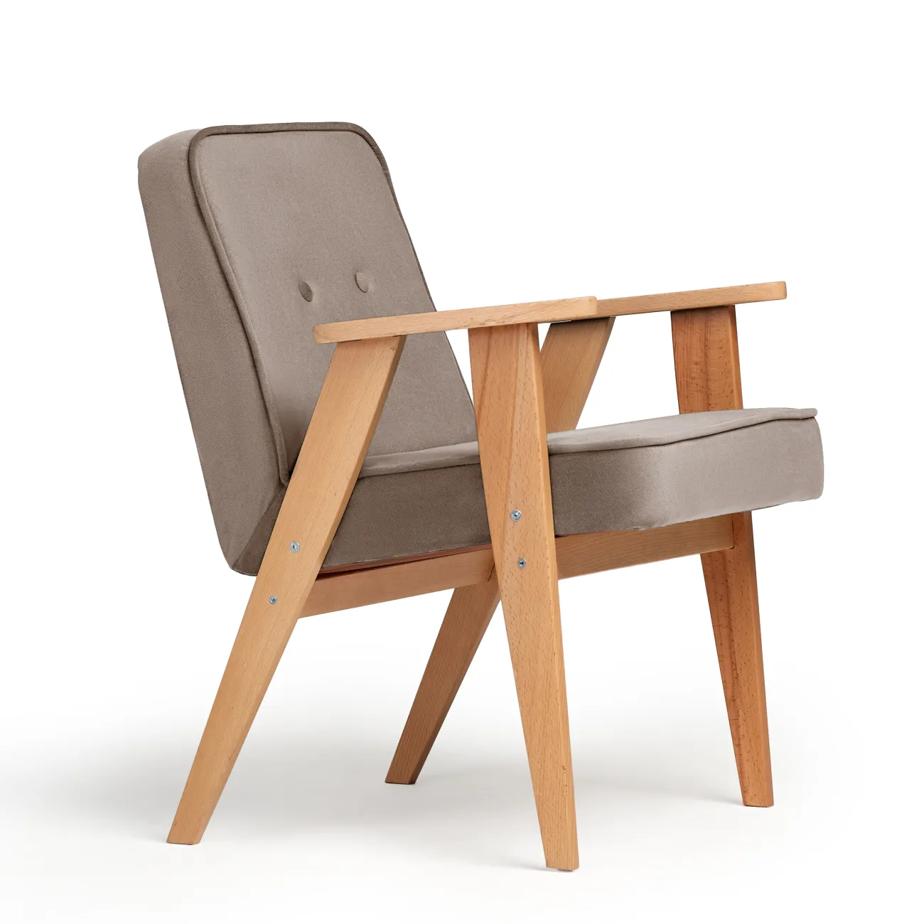 Уютное и стильное кресло Несс в светло-коричневом цвете - идеальное дополнение для вашего интерьера Уютное и стильное кресло Несс в светло-коричневом цвете - идеальное дополнение для вашего интерьера