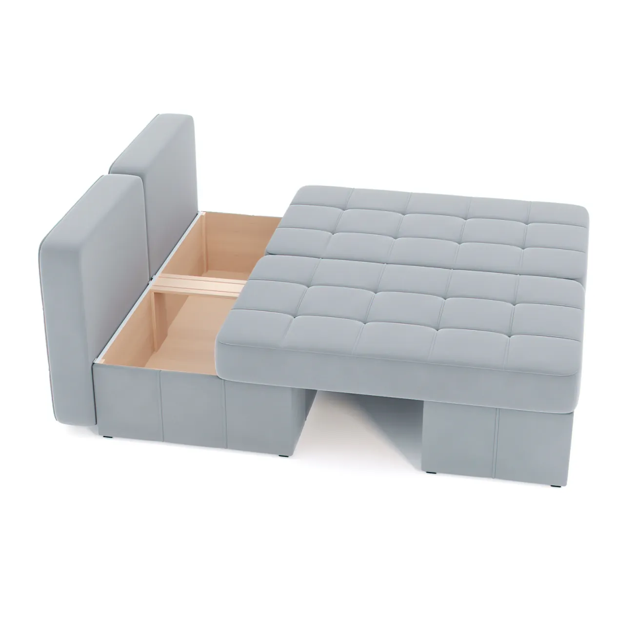 Удобство и стиль в одном: раскладной диван Оливер Люкс Zara light gray 17