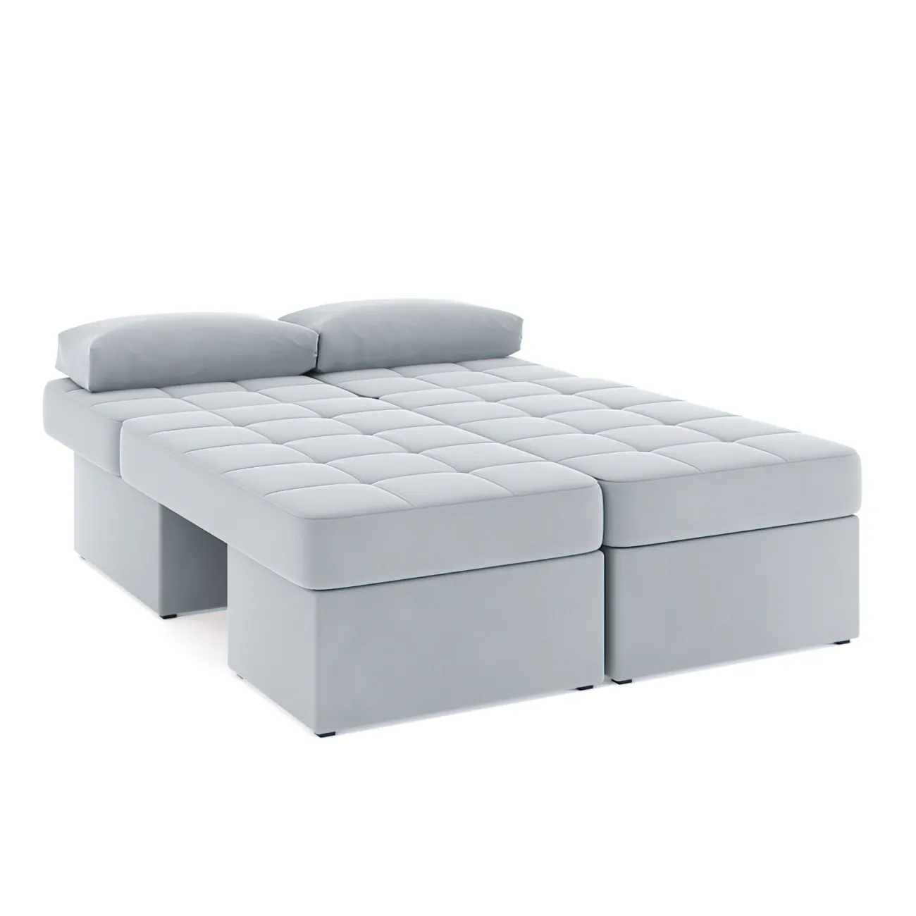 Удобный и стильный: раскладной диван Оливер в светло-сером цвете Zara light gray 17