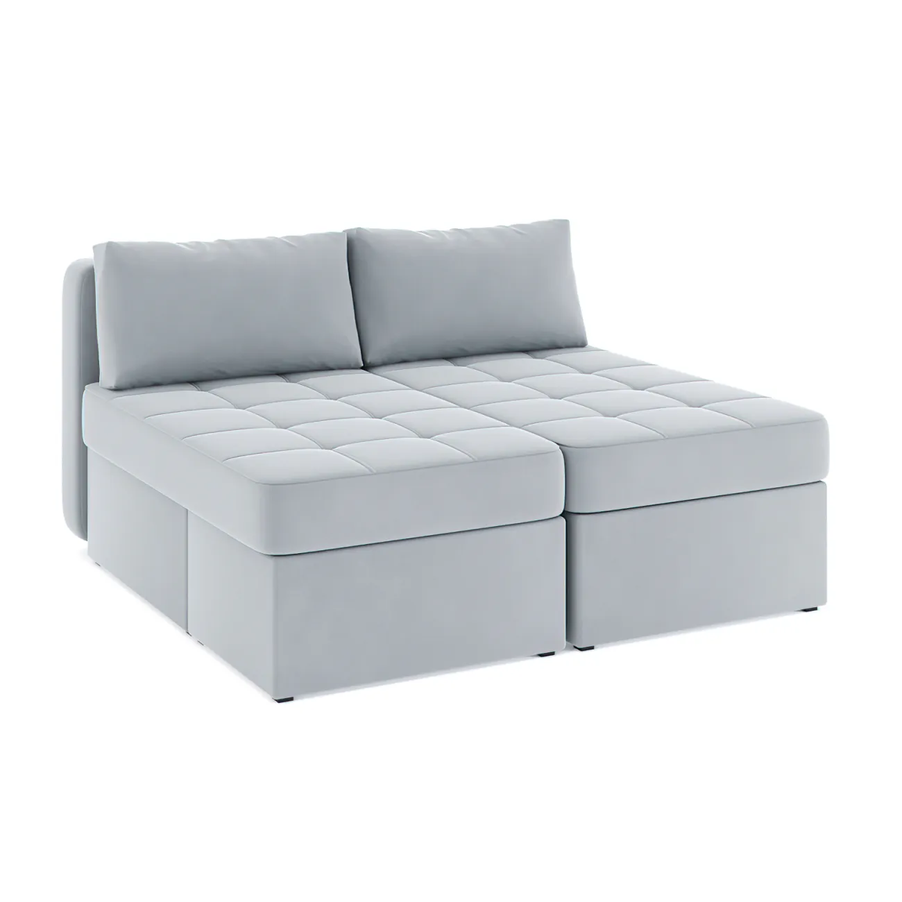 Удобный и стильный: раскладной диван Оливер в светло-сером цвете Zara light gray 17