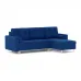 Диван раскладной угловой Палмер, универсальный, 228х150х90 см синий Zara blue 49
