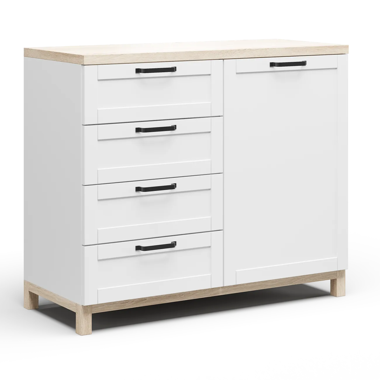 Стильный и функциональный: белый комод Техас - идеальное решение для вашего интерьера Стильный и функциональный: белый комод Техас - идеальное решение для вашего интерьера