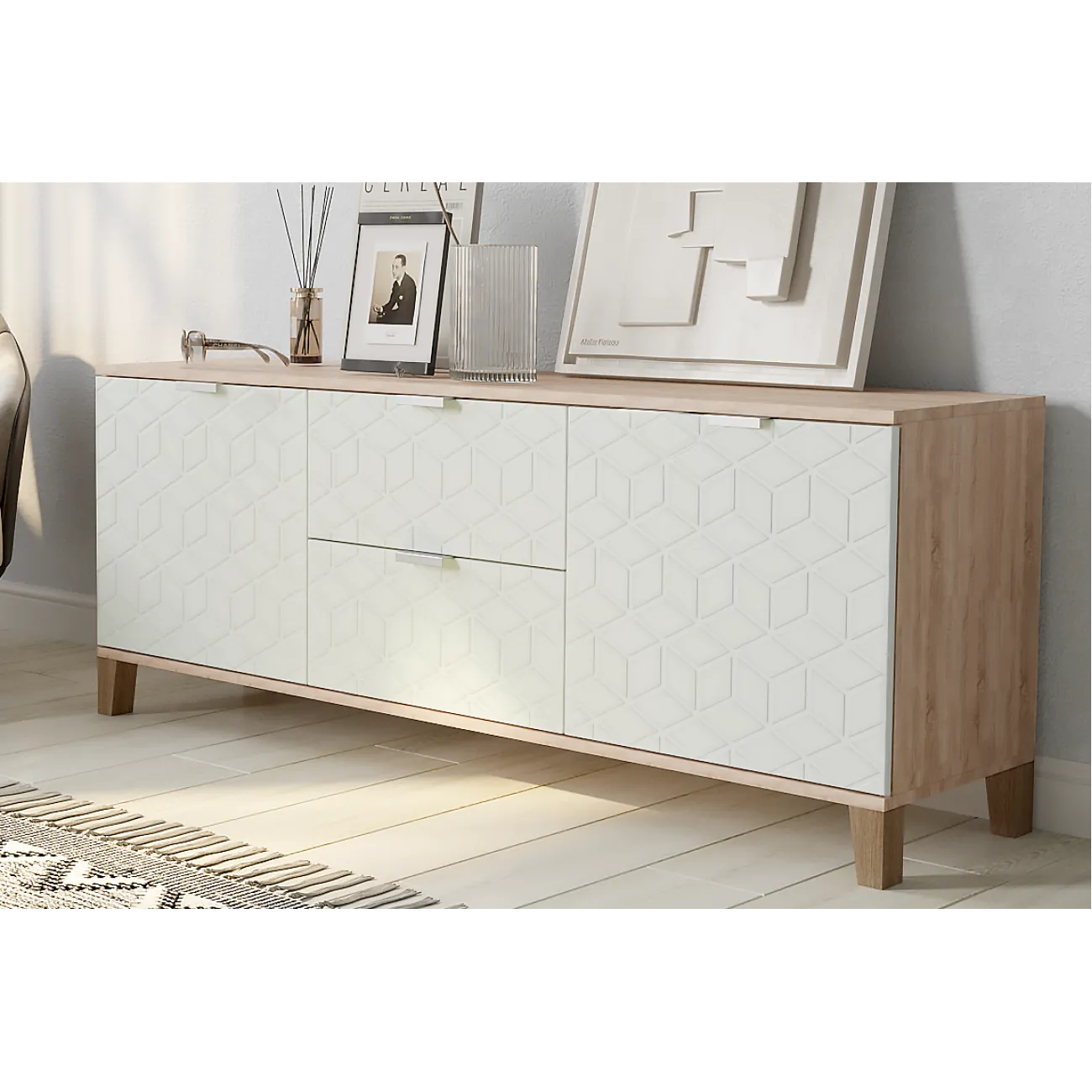 Добавьте стиль и функциональность в вашу спальню с комодом Марвин - 1 Милк/Сонома DM-14145429