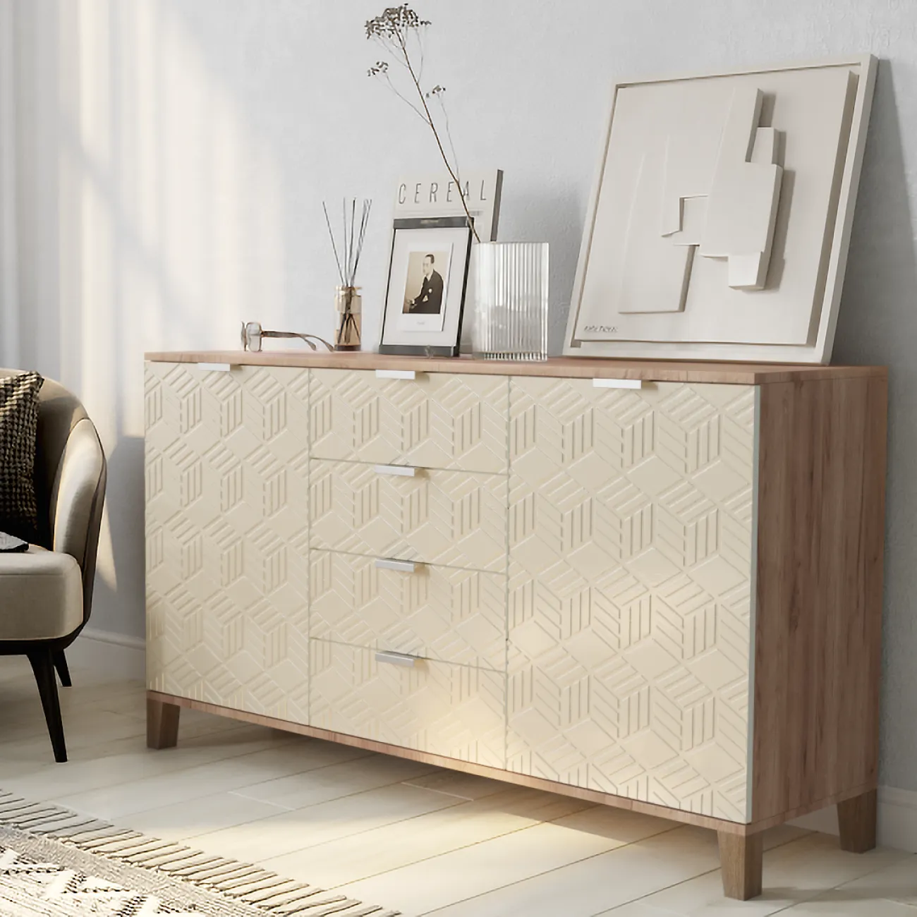 Стильный и функциональный комод Марвин - идеальное решение для вашего интерьера!