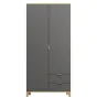 Организуйте свои вещи с шикарным корпусным шкафом Марвин - 3 в стильном графитовом оттенке