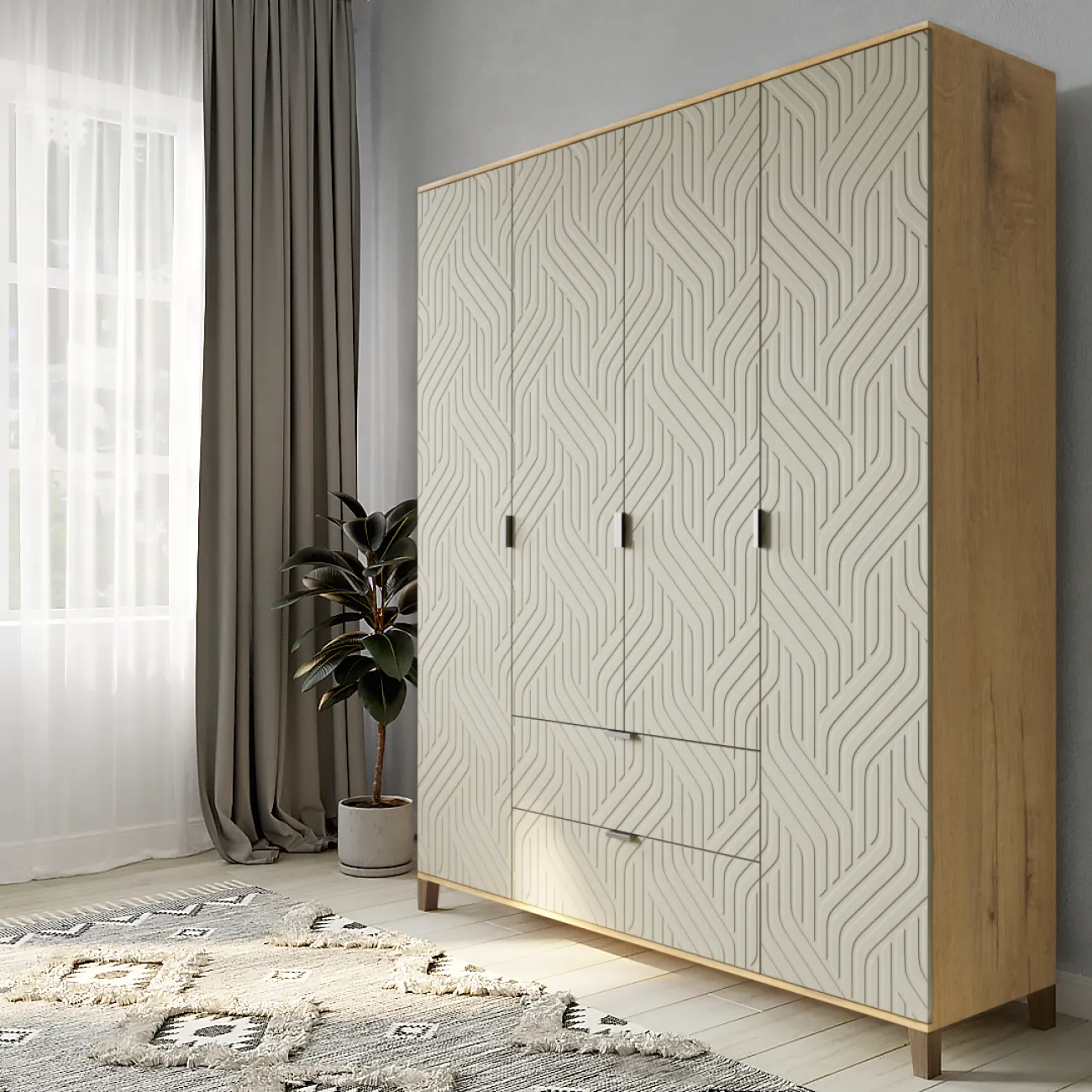 Идеальное хранение с Корпусным шкафом Марвин - 4 Сантьяго / бунратти DM-14145542