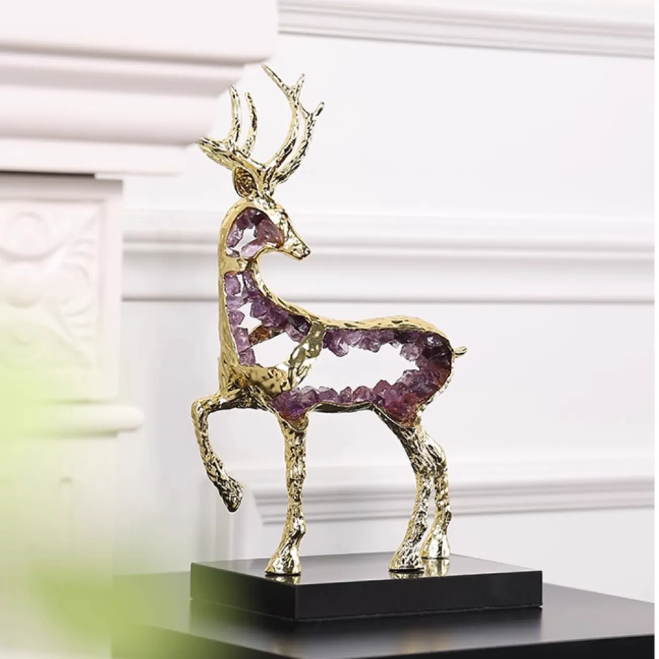 Дизайнерские статуэтки из натурального аметиста в виде Аметистового Дерева и Оленя Queekoo от LaLume