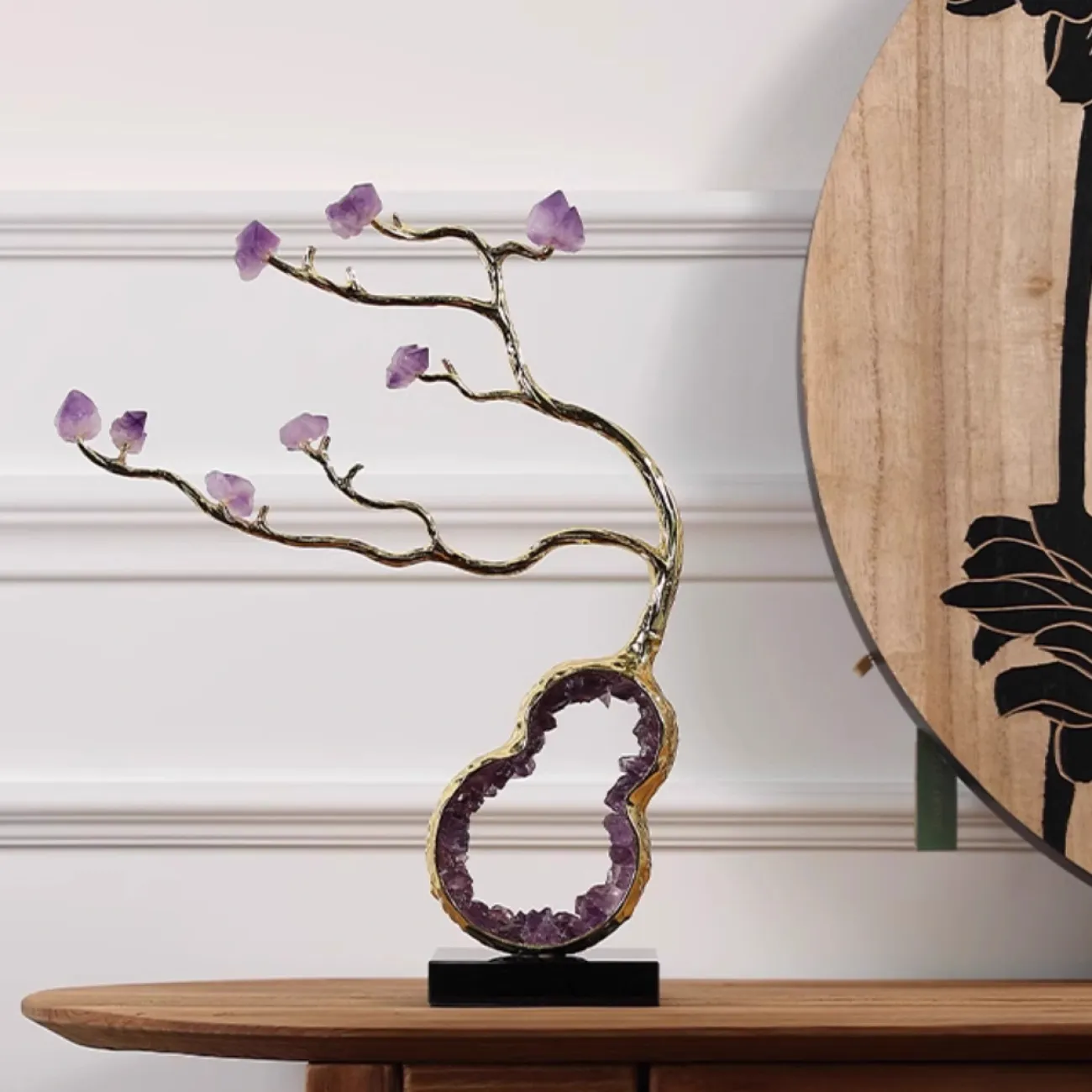Дизайнерские статуэтки из натурального аметиста в виде Аметистового Дерева и Оленя Queekoo от LaLume