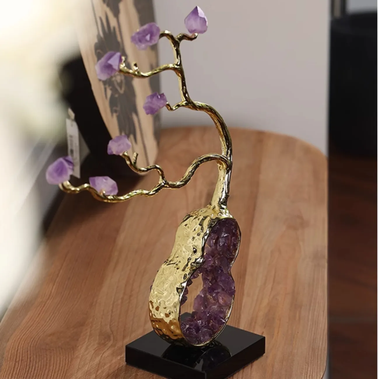 Дизайнерские статуэтки из натурального аметиста в виде Аметистового Дерева и Оленя Queekoo от LaLume