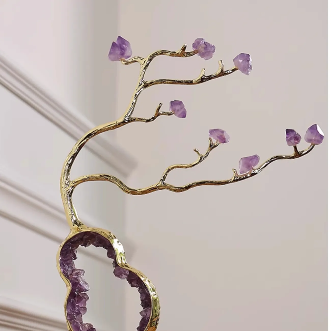 Дизайнерские статуэтки из натурального аметиста в виде Аметистового Дерева и Оленя Queekoo от LaLume