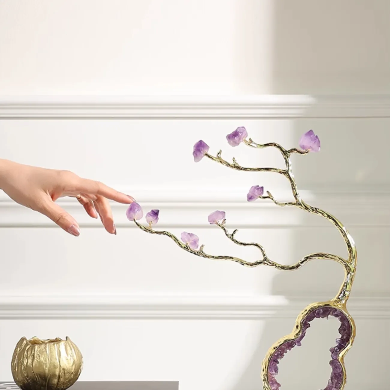 Дизайнерские статуэтки из натурального аметиста в виде Аметистового Дерева и Оленя Queekoo от LaLume