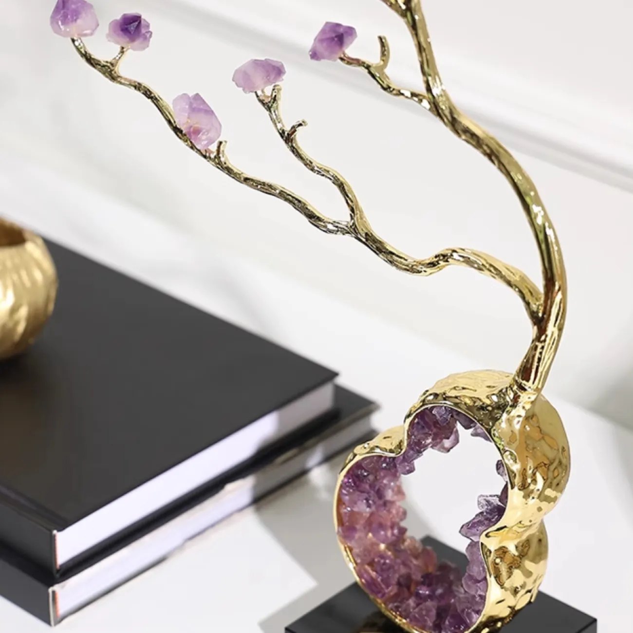 Дизайнерские статуэтки из натурального аметиста в виде Аметистового Дерева и Оленя Queekoo от LaLume