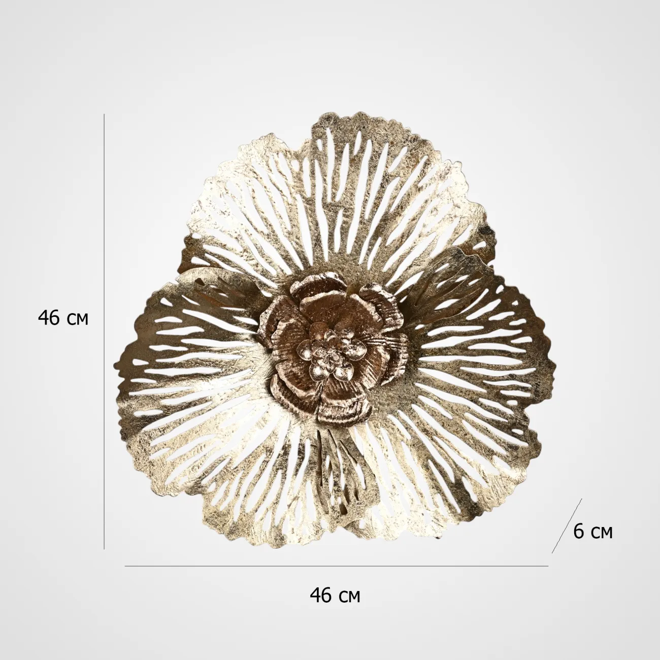 Дизайнерский интерьерный декор Floro Gold H46