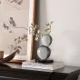 Хрустальное настольное украшение "Мать и Дитя" с металлическими листьями, круглым основанием Qiekoo от LaLume AP38146-32