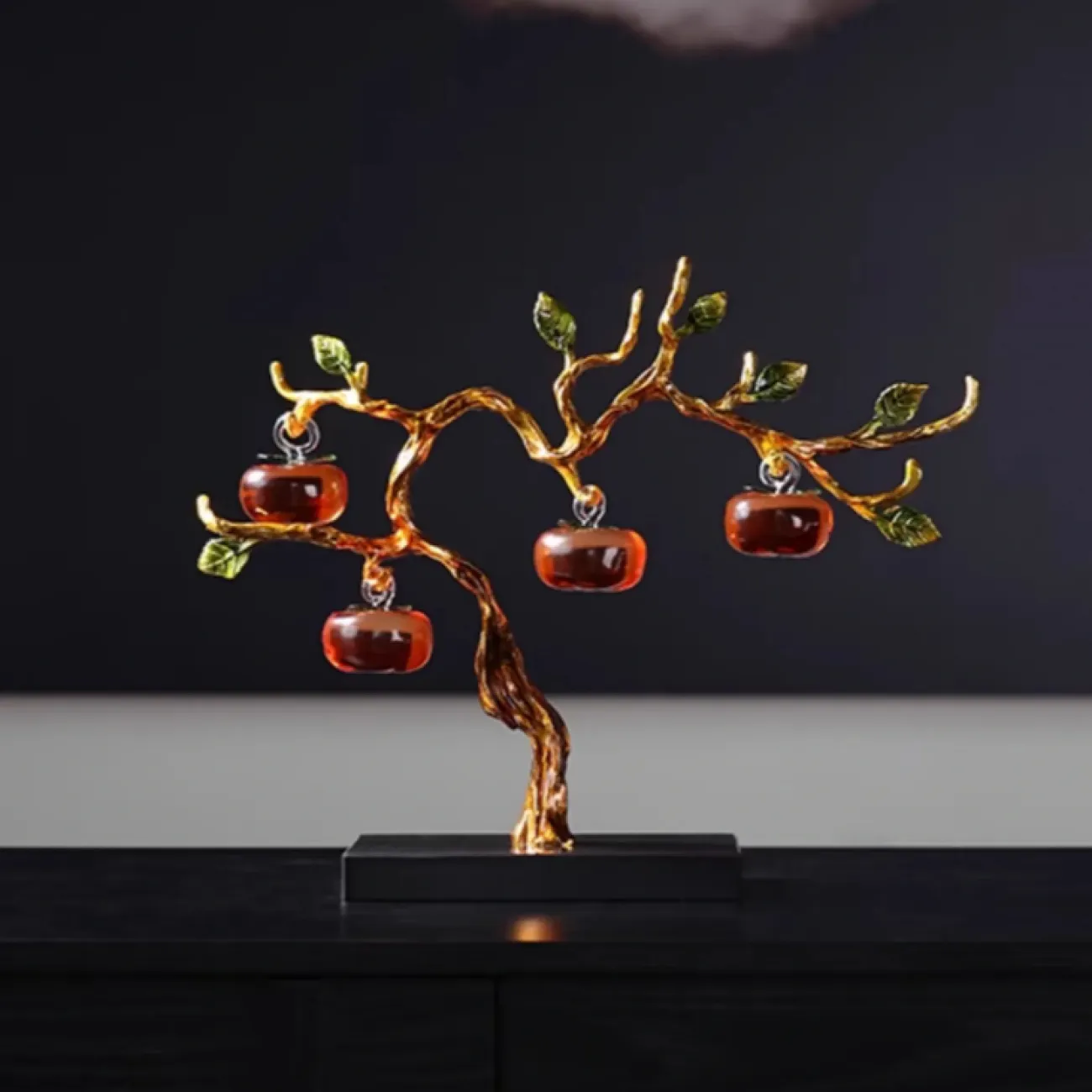 Изысканный настольный декор из стекла и металла "Дерево хурмы" Qiekoo от LaLume HR38152-32 Изысканный настольный декор из стекла и металла "Дерево хурмы" Qiekoo от LaLume HR38152-32
