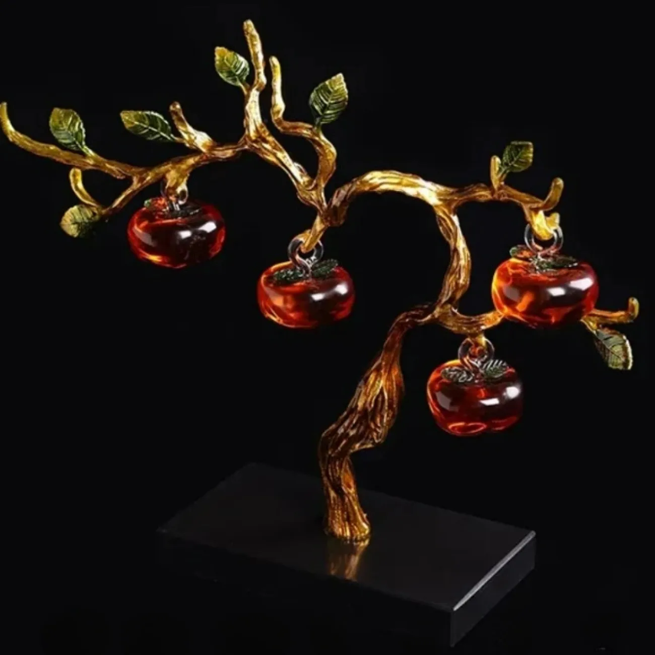 Изысканный настольный декор из стекла и металла "Дерево хурмы" Qiekoo от LaLume HR38152-32 Изысканный настольный декор из стекла и металла "Дерево хурмы" Qiekoo от LaLume HR38152-32