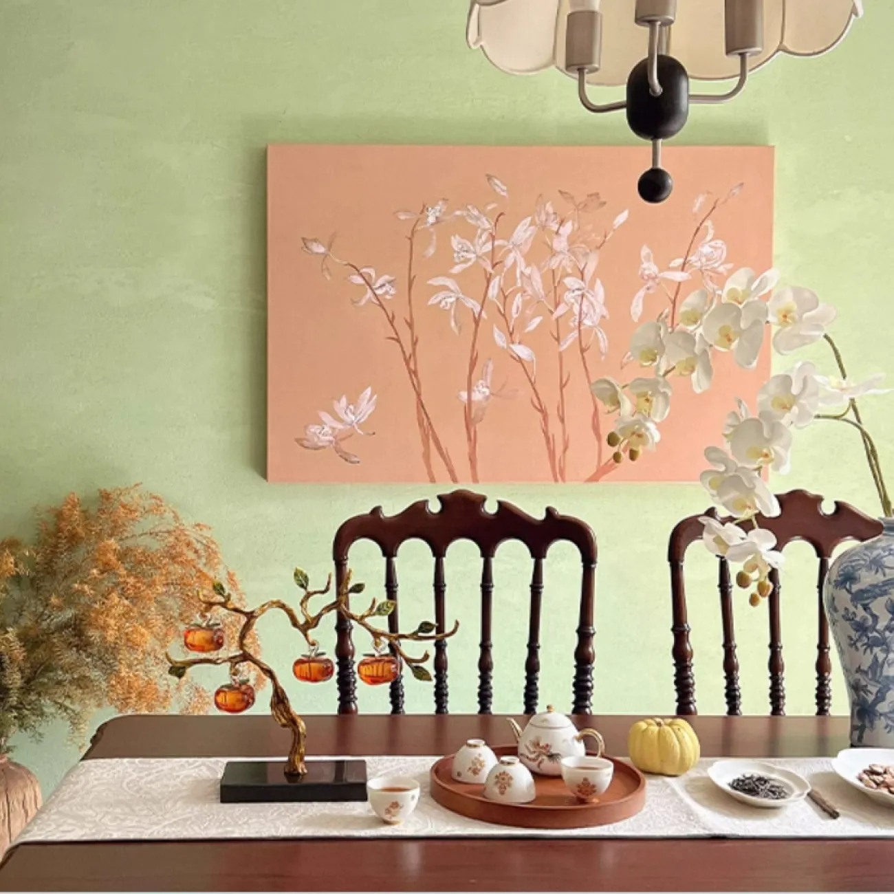 Изысканный настольный декор из стекла и металла "Дерево хурмы" Qiekoo от LaLume HR38152-32 Изысканный настольный декор из стекла и металла "Дерево хурмы" Qiekoo от LaLume HR38152-32