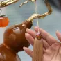 Роскошный настольный декор из керамики и стекла "Тыква + хурма" Qiekoo TH38153-32