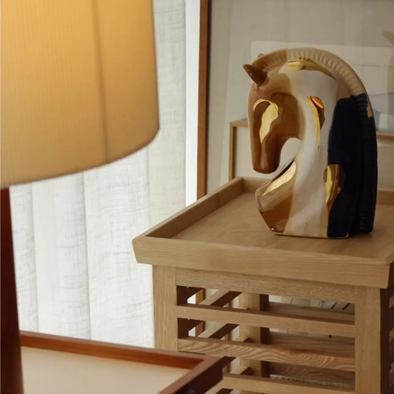 Разноцветная декоративная Статуэтка Лошадь Династии Тан Queekoo от LaLume