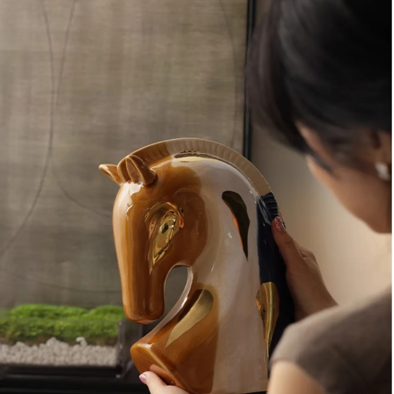 Разноцветная декоративная Статуэтка Лошадь Династии Тан Queekoo от LaLume