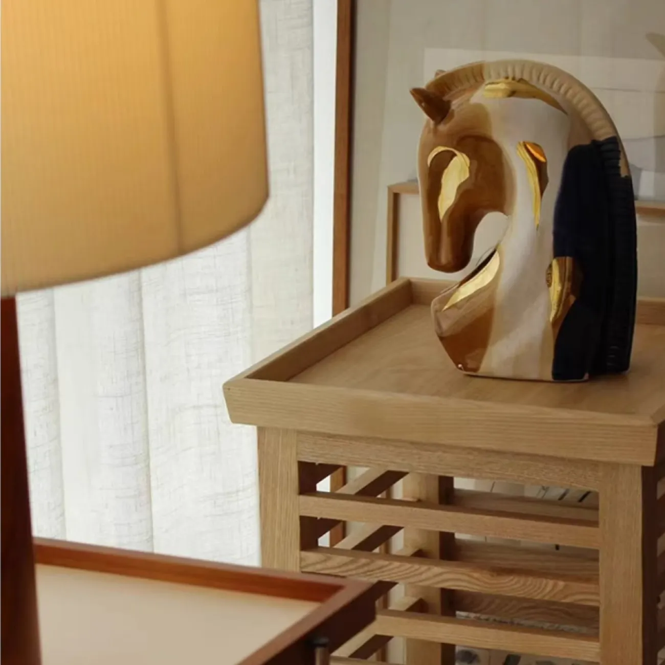 Разноцветная декоративная Статуэтка Лошадь Династии Тан Queekoo от LaLume