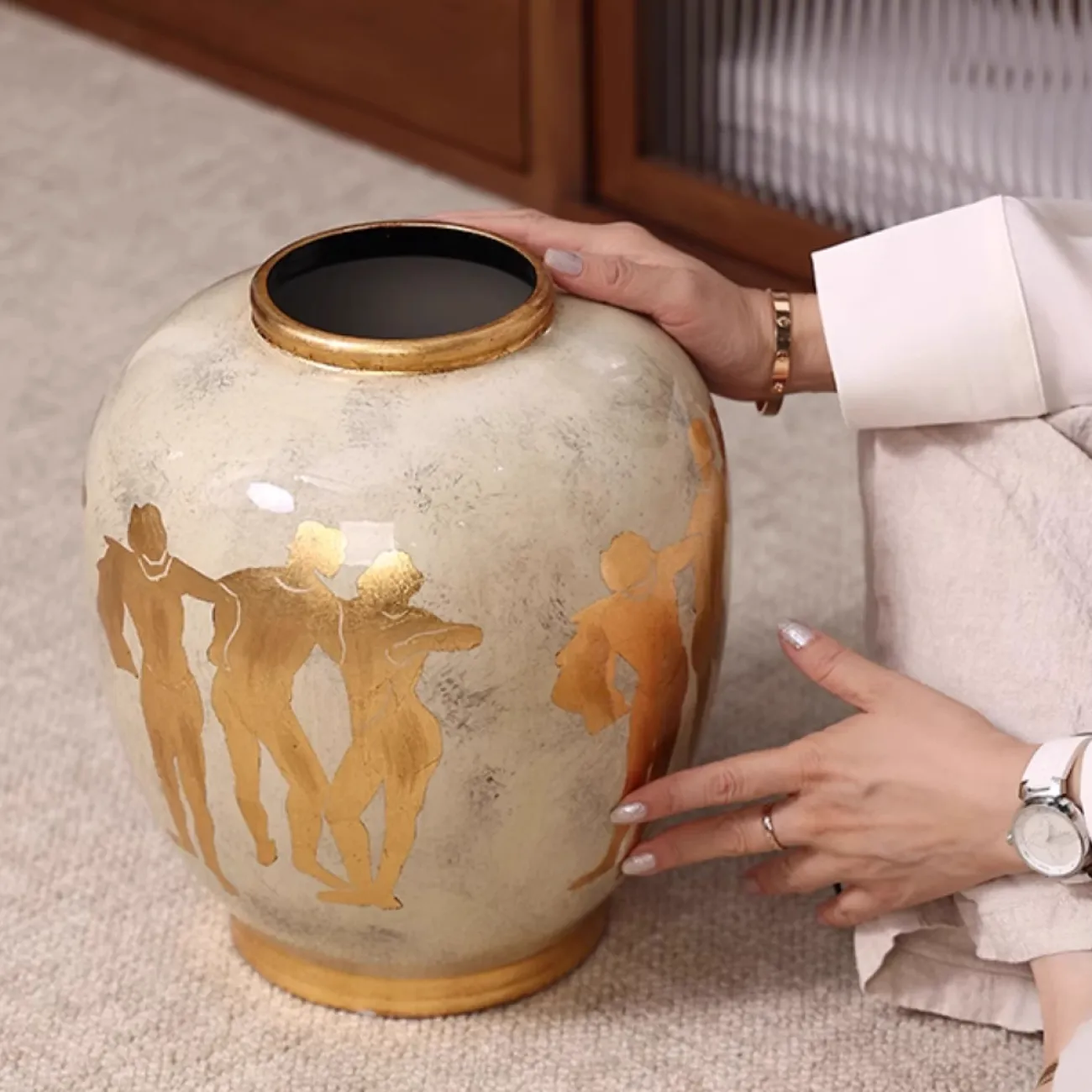 Позолоченная сокровищница Золотая ваза Queekoo от LaLume