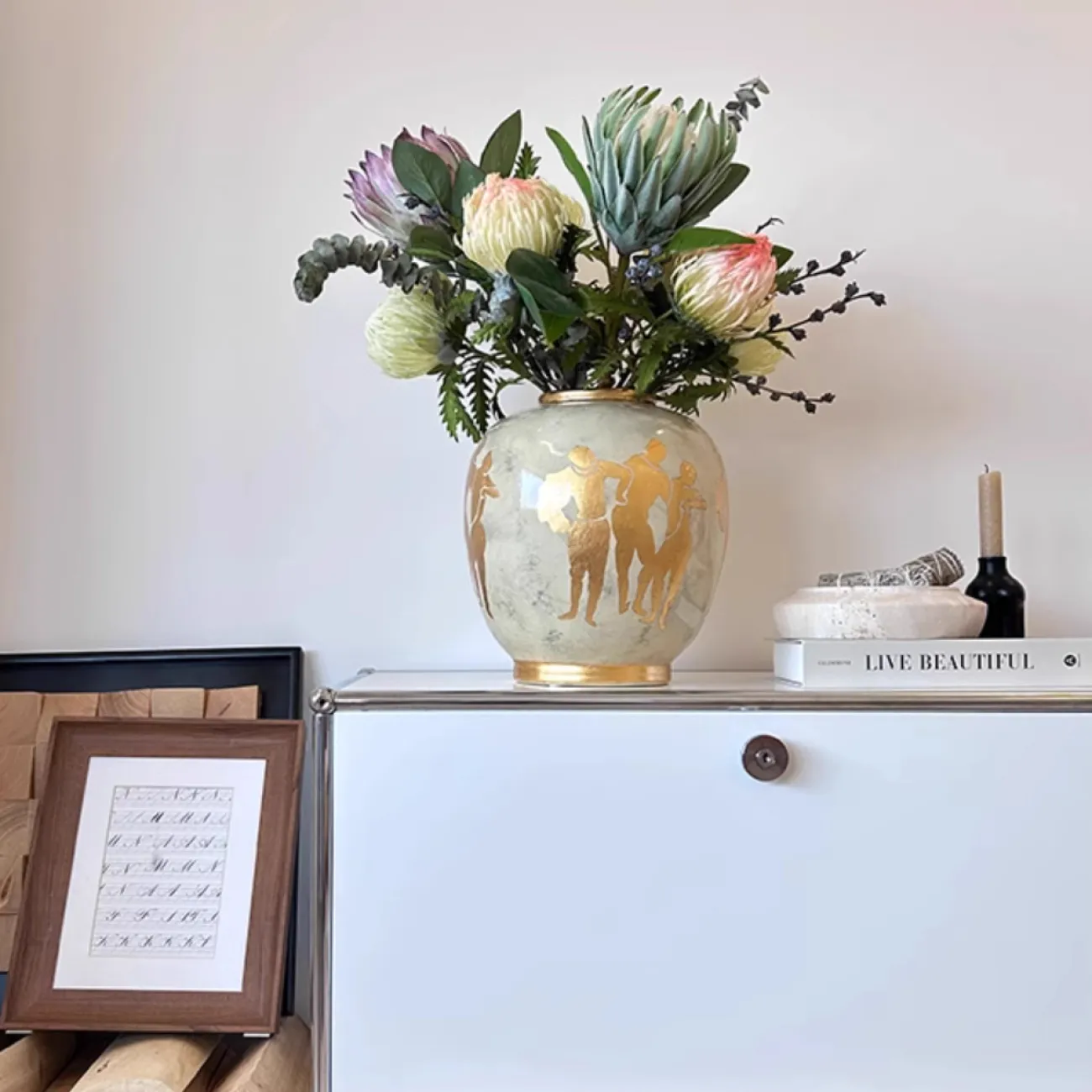 Позолоченная сокровищница Золотая ваза Queekoo от LaLume