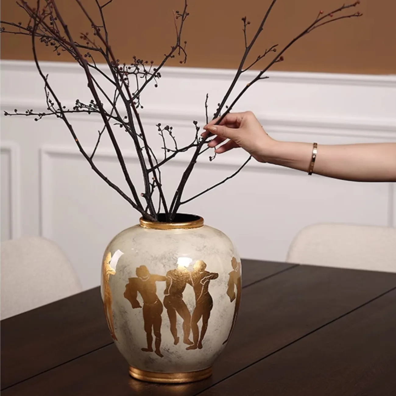 Позолоченная сокровищница Золотая ваза Queekoo от LaLume