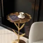 Индийский дизайнерский столик из алюминия в виде подсолнечника Qikuo от LaLume