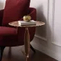 Индийский дизайнерский столик из алюминия в виде подсолнечника Qikuo от LaLume
