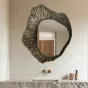 Современное резное трёхмерное зеркало от LaLume из дерева ZK38161-32 